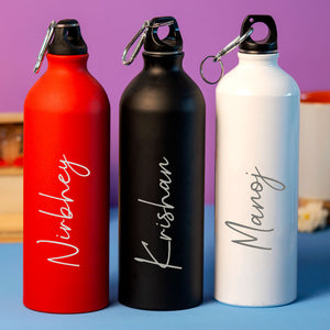 Black Stainless Sipper Water Bottle | Love Craft Gifts