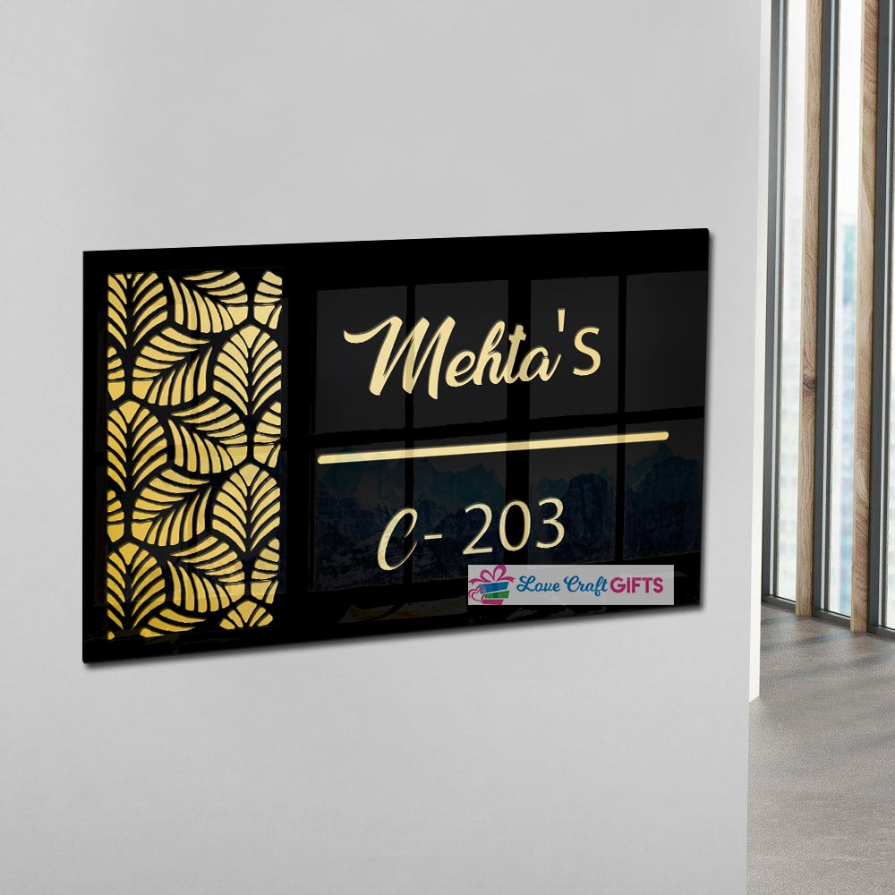 Creative Acrylic Home Name Plates-12x15"