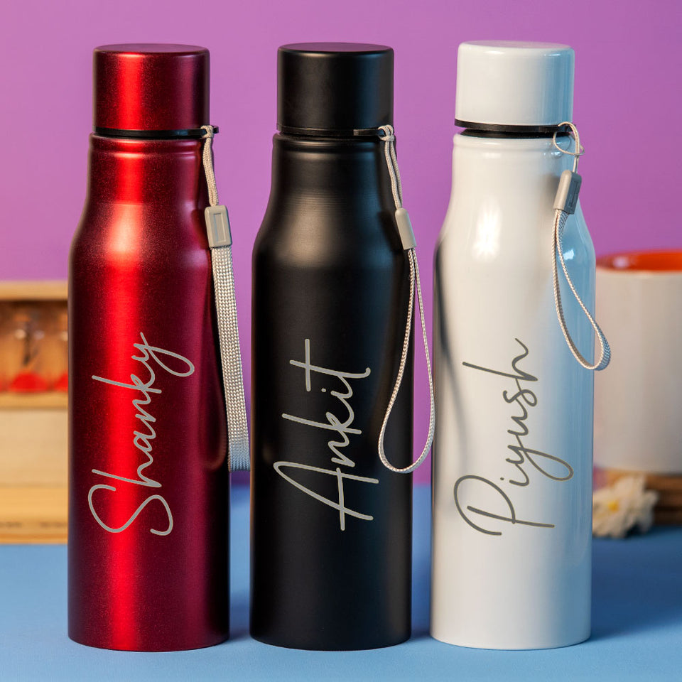 Customized Black Stainless Water Bottle