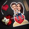 VALENTINE SPECIAL CARICATURE AND TEDDY BOX COMBO | love craft gift