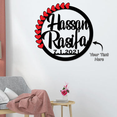 Customized Wooden Name Wall Hanger - love craft gift