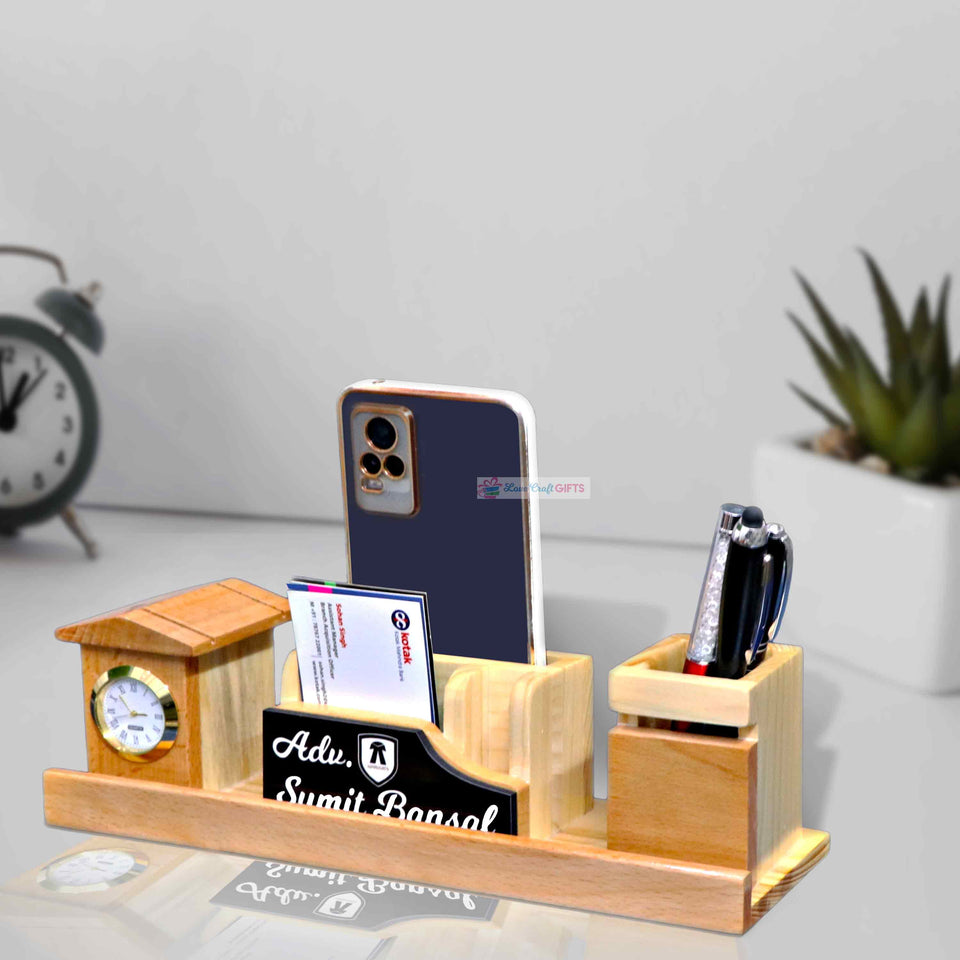 SPECIAL WOODEN PEN STAND WITH NAME | love craft gift