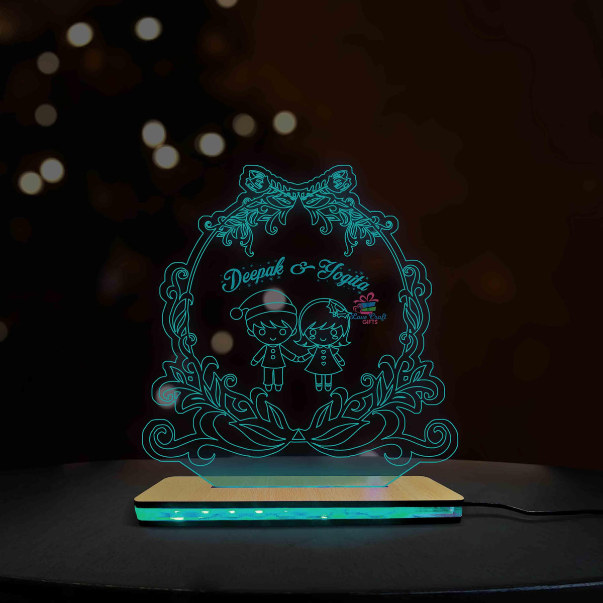 3d Acrylic Multi-Colored Couple LED Lamp
