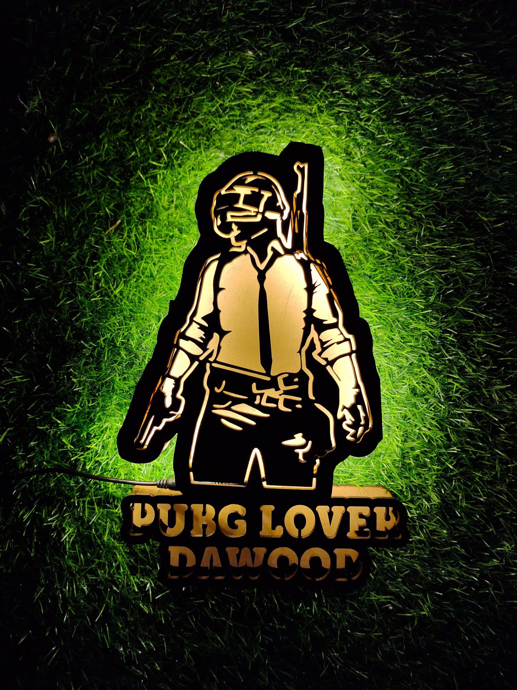 Customized Light Frame For PubG Lovers | love craft gift