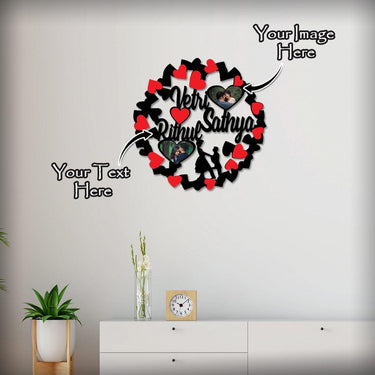 Customized Wooden Name Photo Wall Hanger | love craft gift