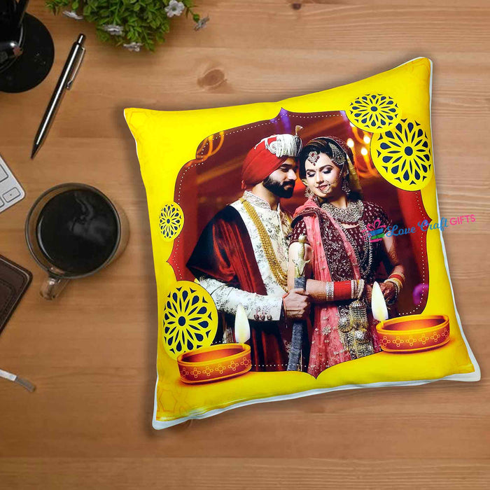 DIWALI SPECIAL PERSONALIZED CUSHION | love craft gift