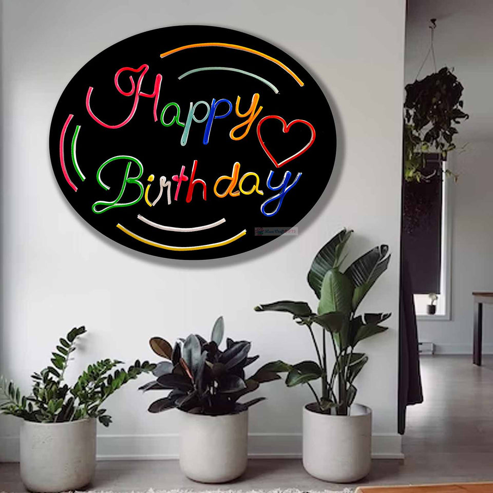 HAPPY BIRTHDAY MULTI-LIGHT NEON | love craft gift