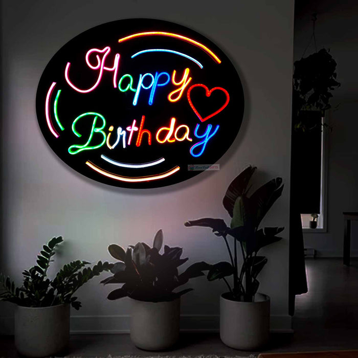 HAPPY BIRTHDAY MULTI-LIGHT NEON | love craft gift