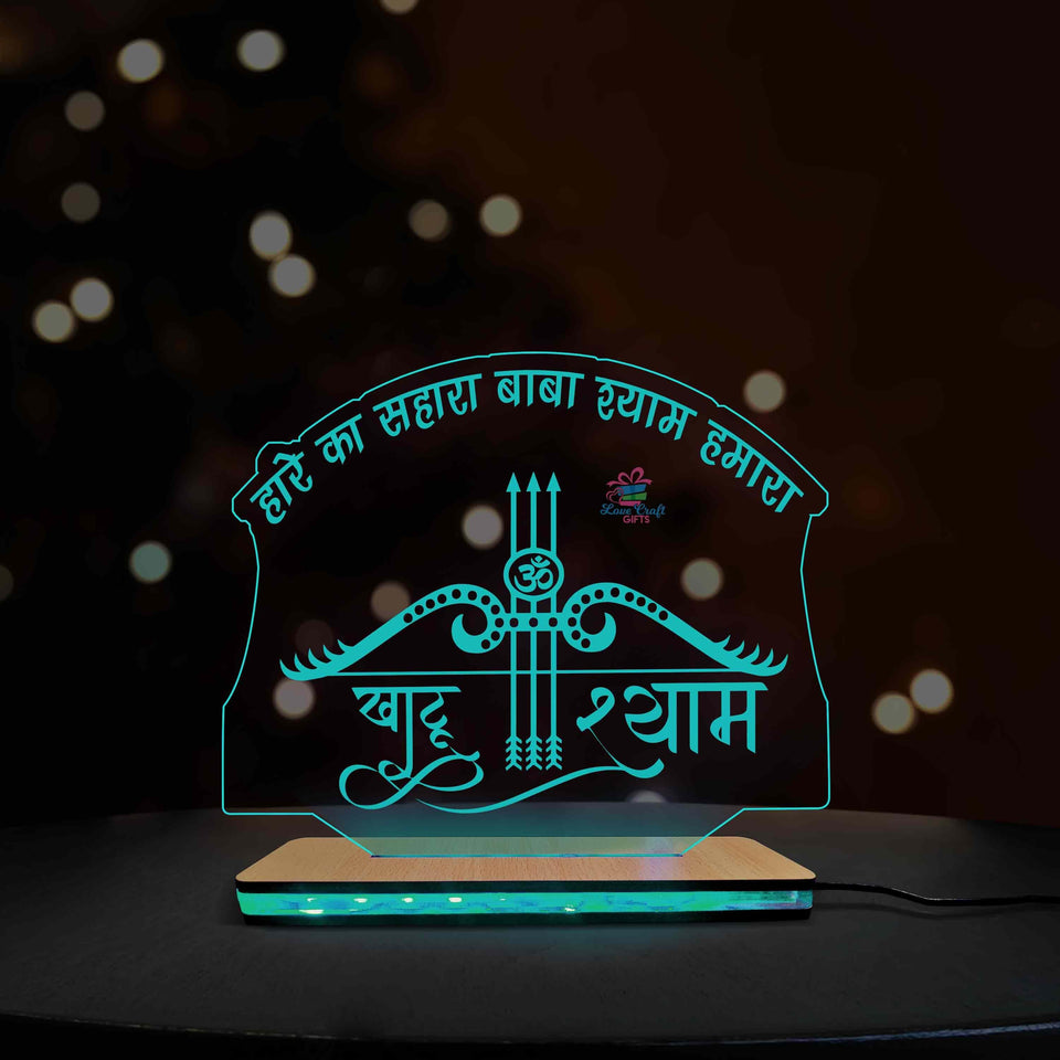 3d Acrylic Khatu Shyam LED Lamp