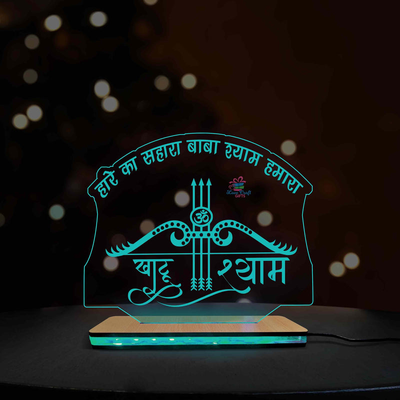 3d Acrylic Khatu Shyam LED Lamp