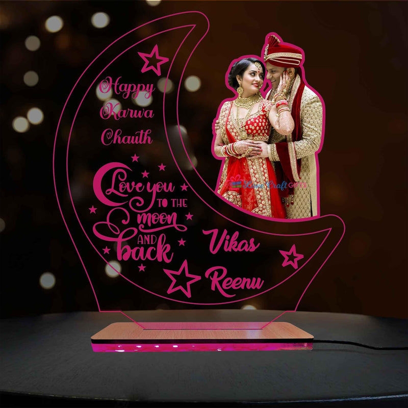 Acrylic Multi-Led Table Lamp For Karwa Chauth