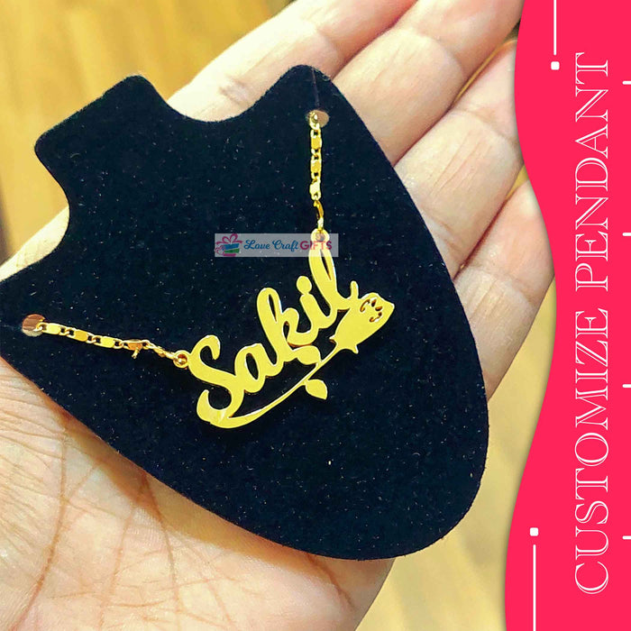 CUSTOMIZE NAME PENDANT | love craft gift