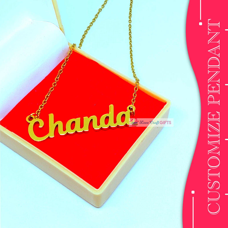 CUSTOMIZE CHAIN PENDANT love craft gift - 1