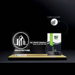 Personalized Architecture LED Visiting Card Holder with Custom Name | Professional Desk Décor Gift for Architects - 8x6" | Love Craft Gifts™