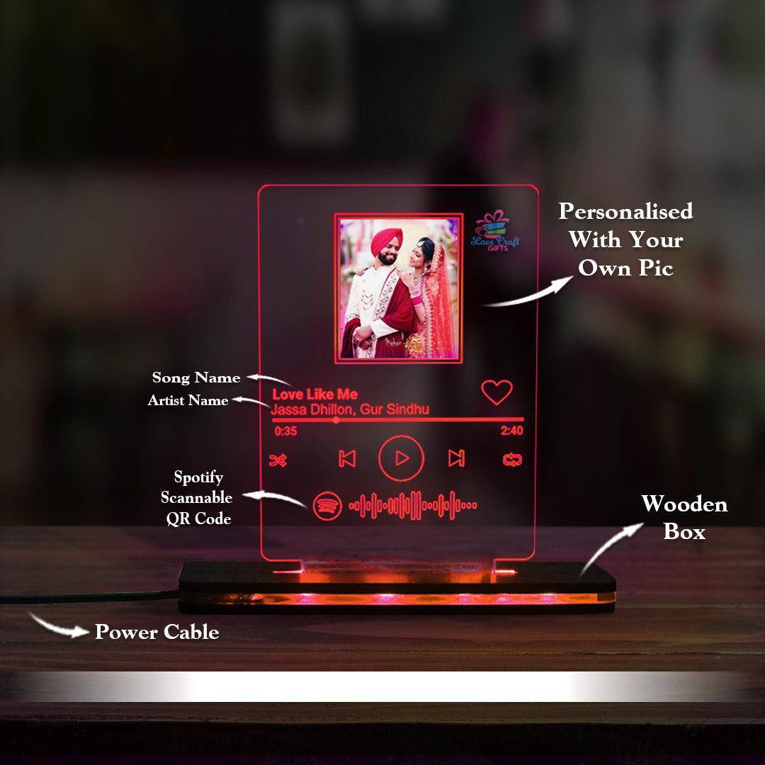  Buy Spotify Plaque with Wooden Stand | Love Craft Gift