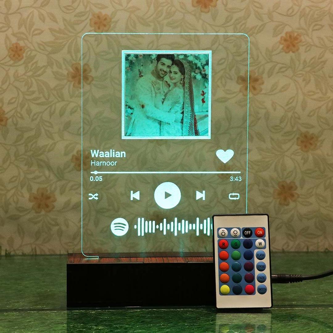 LED Spotify Plaque with Wooden Stand | Love Craft Gift