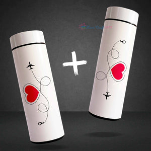 Valentine Special Temperature Water Bottle Combo