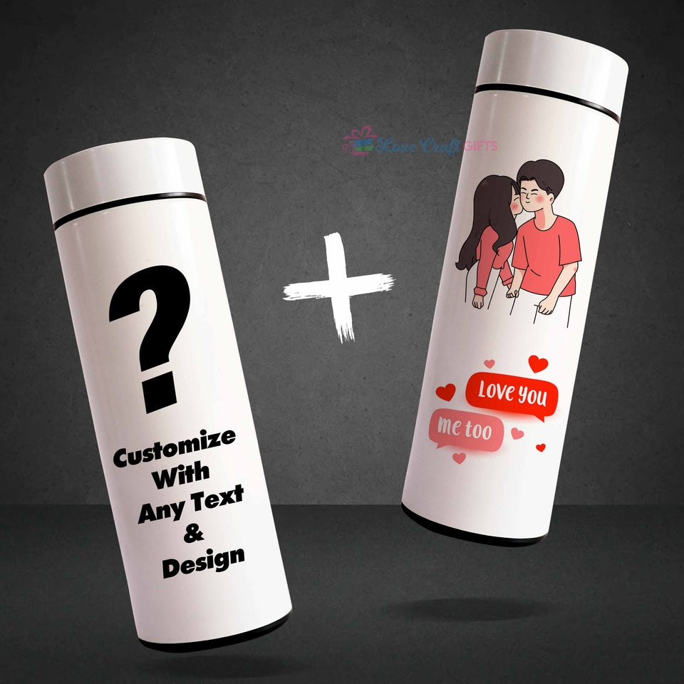 Valentine Special Temperature Water Bottle Combo