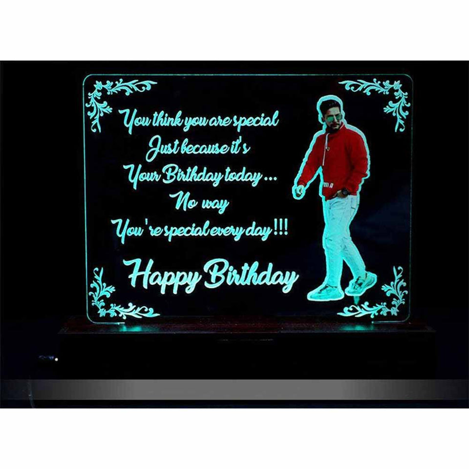 Personlized Acrylic Birthday Multi Led Lamp | love craft gift