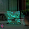 3d Acrylic Multi-Colored Butterfly LED Lamp