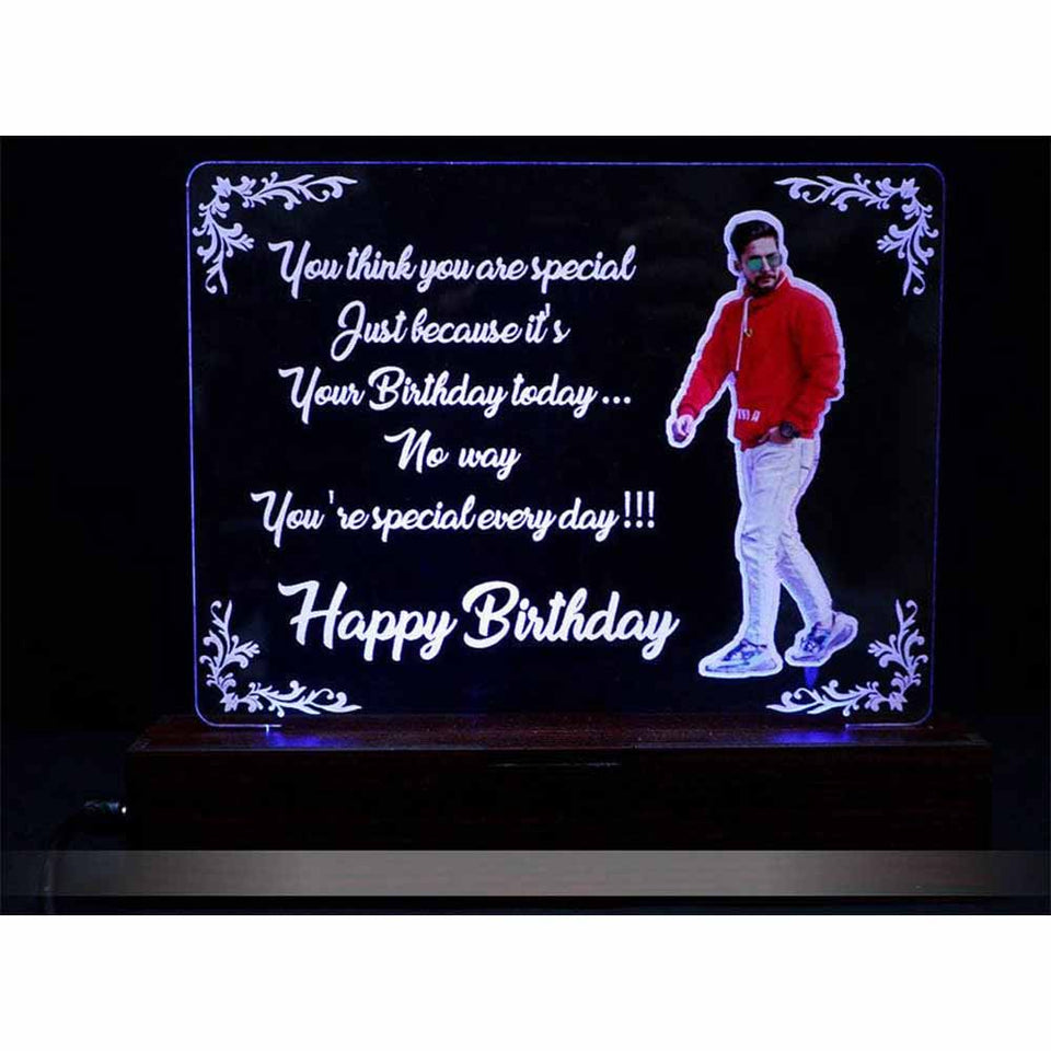 Personlized Acrylic Birthday Multi Led Lamp | love craft gift