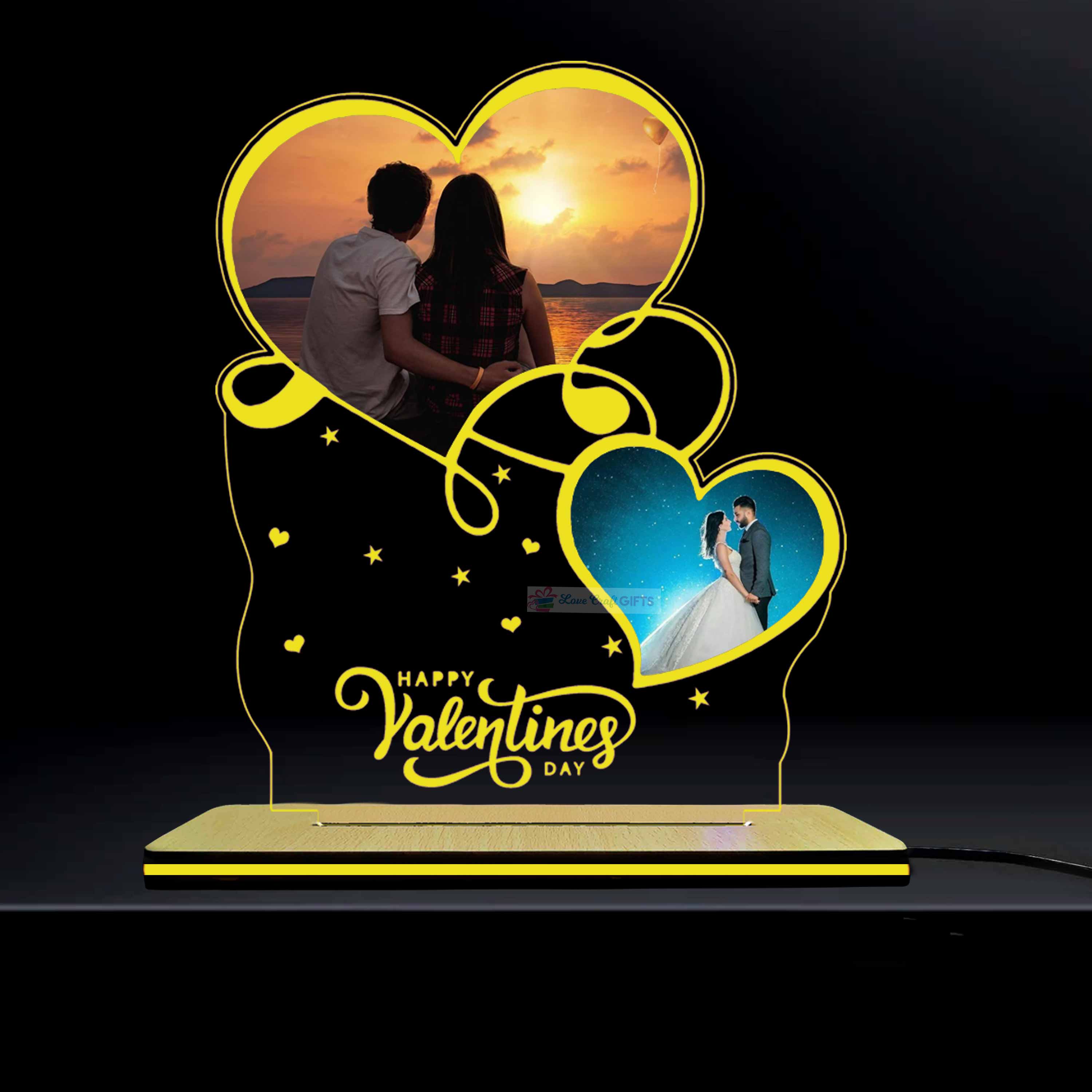 Acrylic Multi-Led Table Lamp For Valentine Day