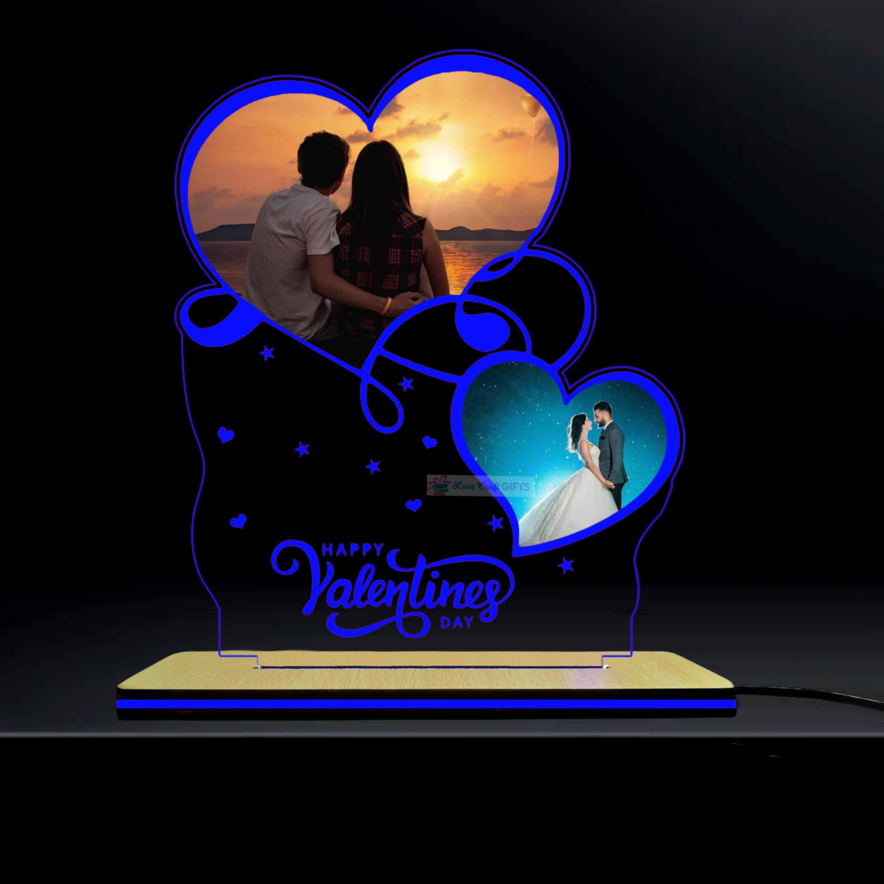 Acrylic Multi-Led Table Lamp For Valentine Day