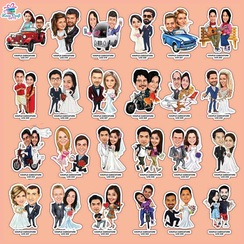 Customized Caricature Photo Stand - love craft gift