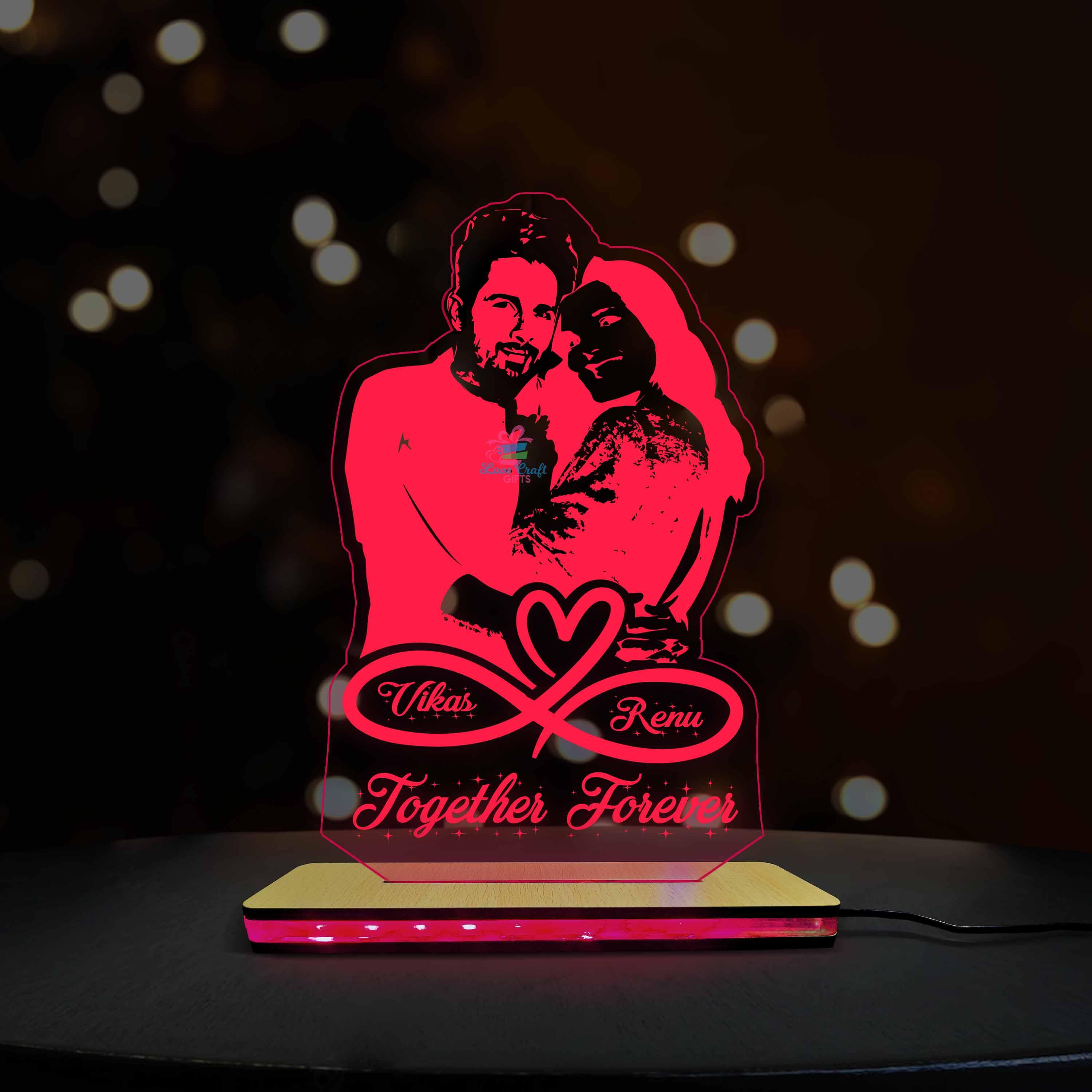 3D Acrylic Multi-Led Table Lamp For True Lovers