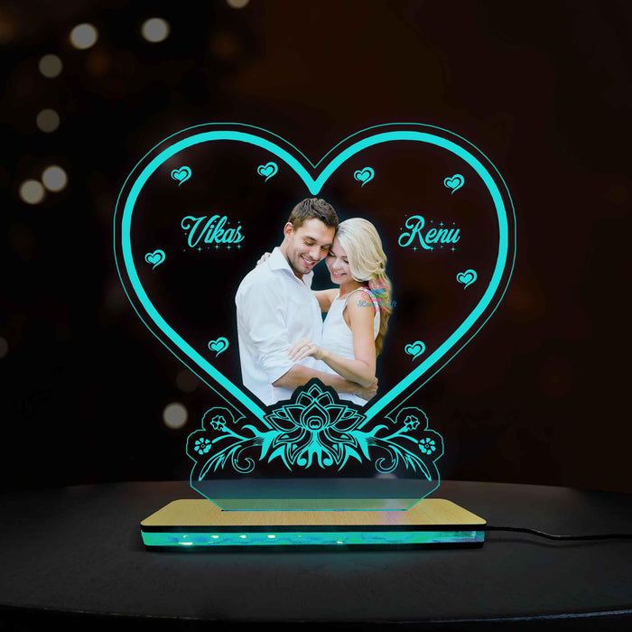 3D Acrylic Multi-Led Table Table Lamp For Couple