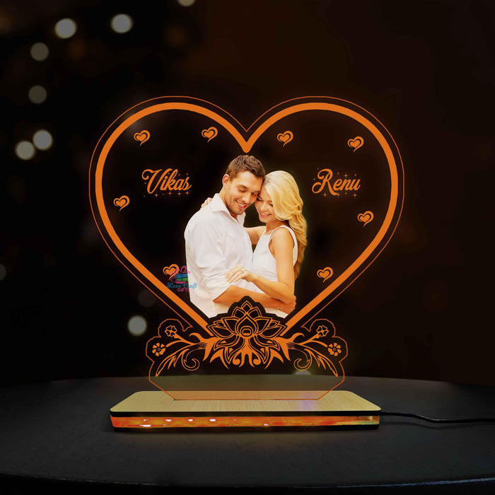 3D Acrylic Multi-Led Table Table Lamp For Couple