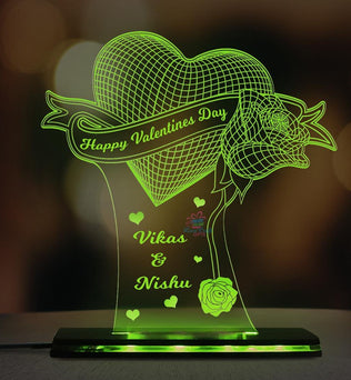 3d Acrylic Valentine's Day LED Lamp Gift For Wife