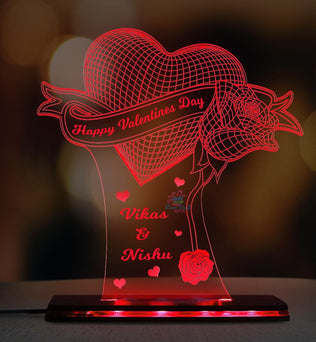 3d Acrylic LED Lamp as a Valentine Gift