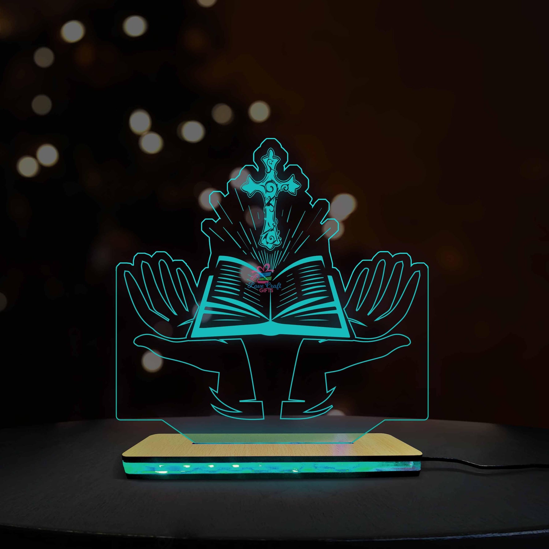 3d Acrylic Multi-Colored Jesus LED Lamp