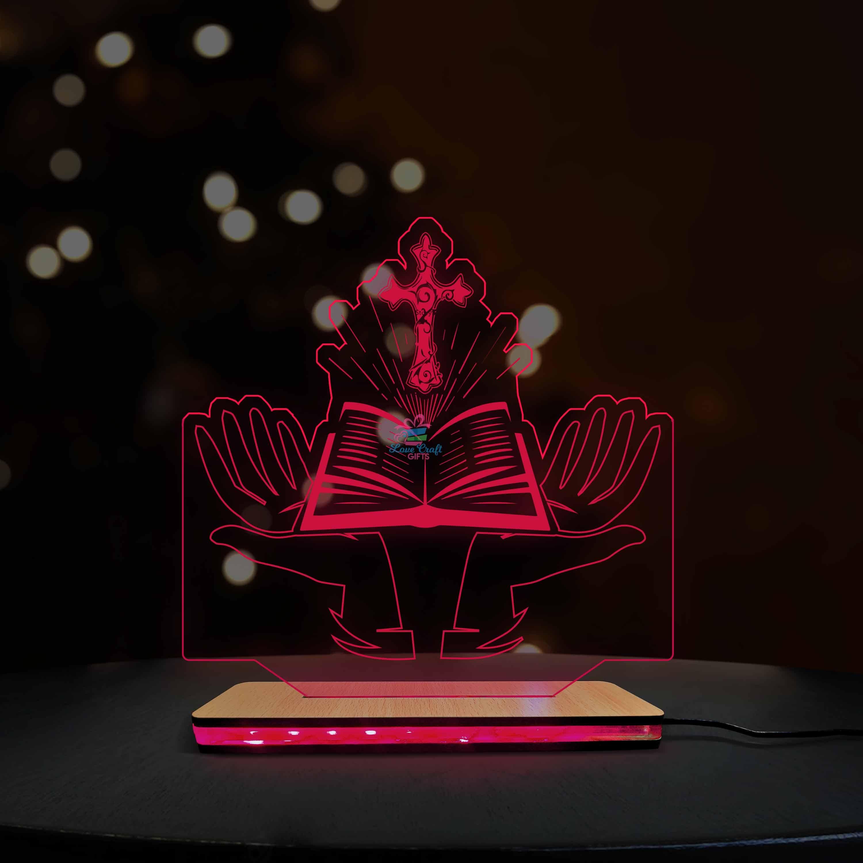 3d Acrylic Multi-Colored Jesus LED Lamp