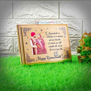 KARWA CHAUTH WOODEN PRINTED FRAME - love craft gift