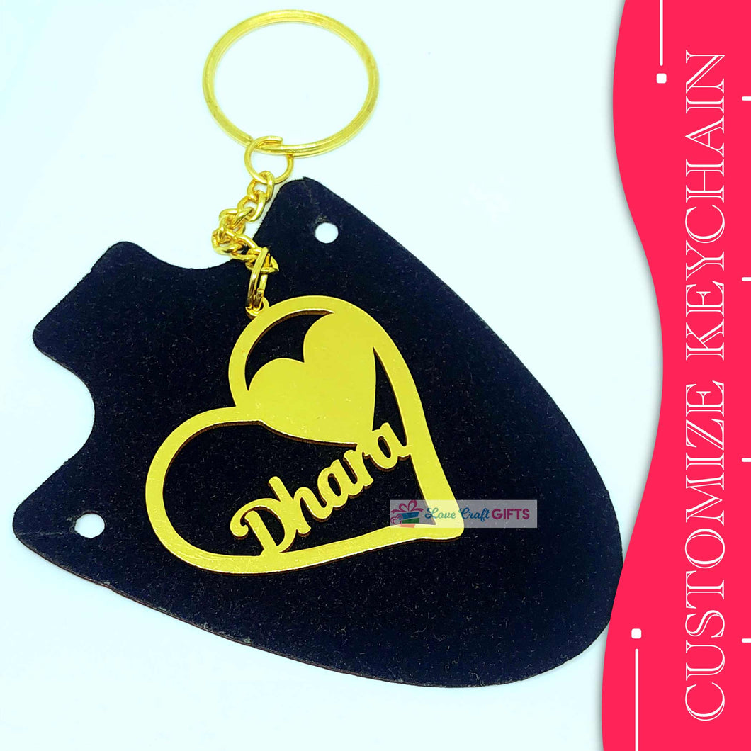 CUSTOMIZE HEART KEYCHAIN | love craft gift