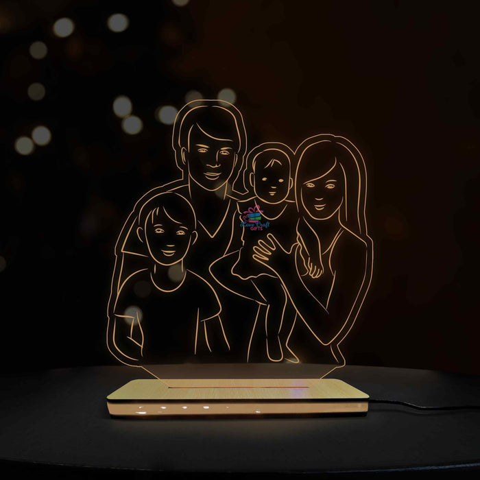 3D ACRYLIC LED PHOTO LINEART LAMP - love craft gift