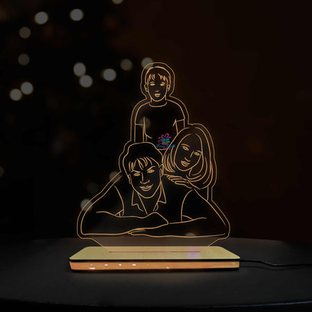 3D ACRYLIC LED PHOTO LINEART LAMP - love craft gift