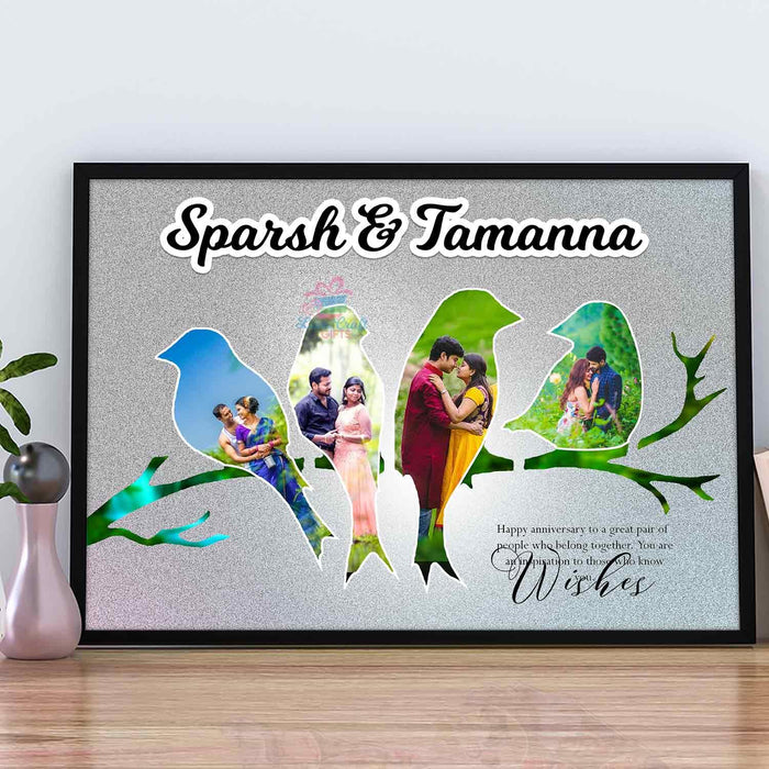 Customized Birds Mosaic Photo Frame