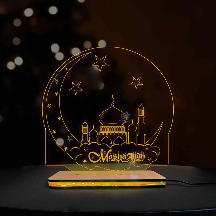 3D Acrylic Multi-Colored Masjid LED Lamp