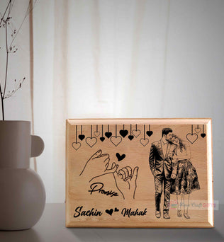 Valentine's Wooden Engraving Wooden Frame