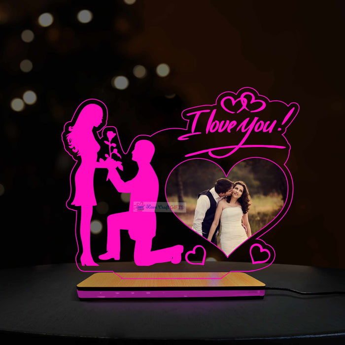 3D Acrylic Multi-Led Table Lamp For Valentine Day