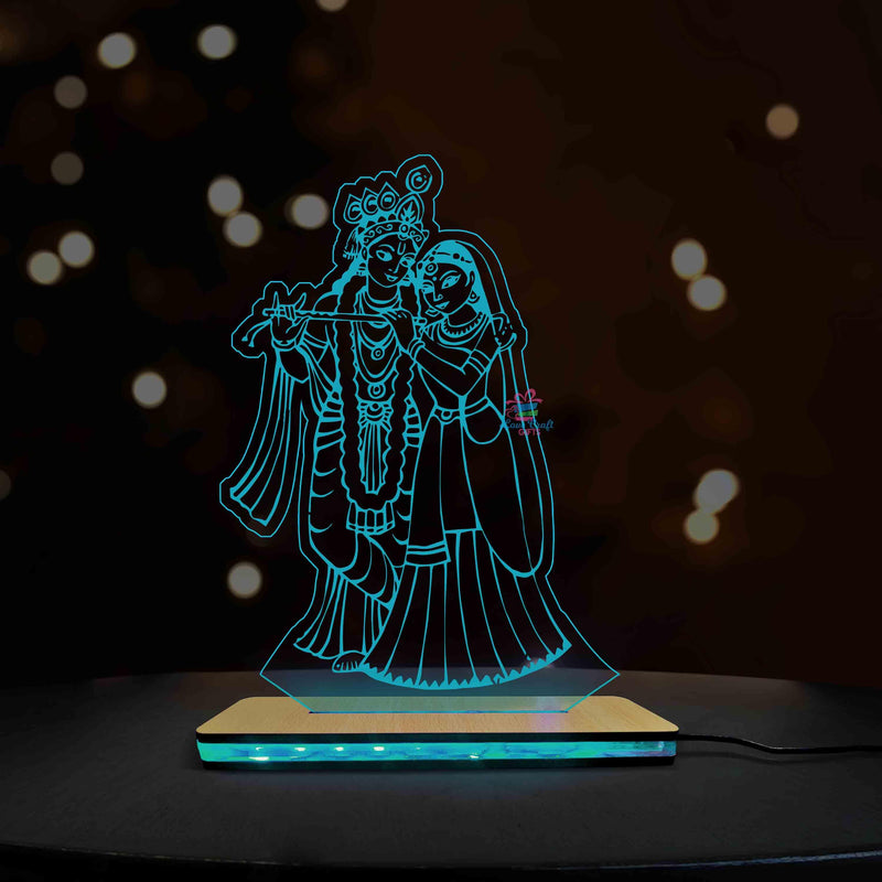 3d Acrylic Radha Krishan LED Lamp