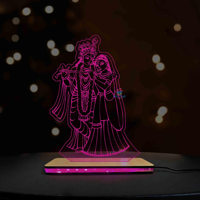 3d Acrylic Radha Krishan LED Lamp