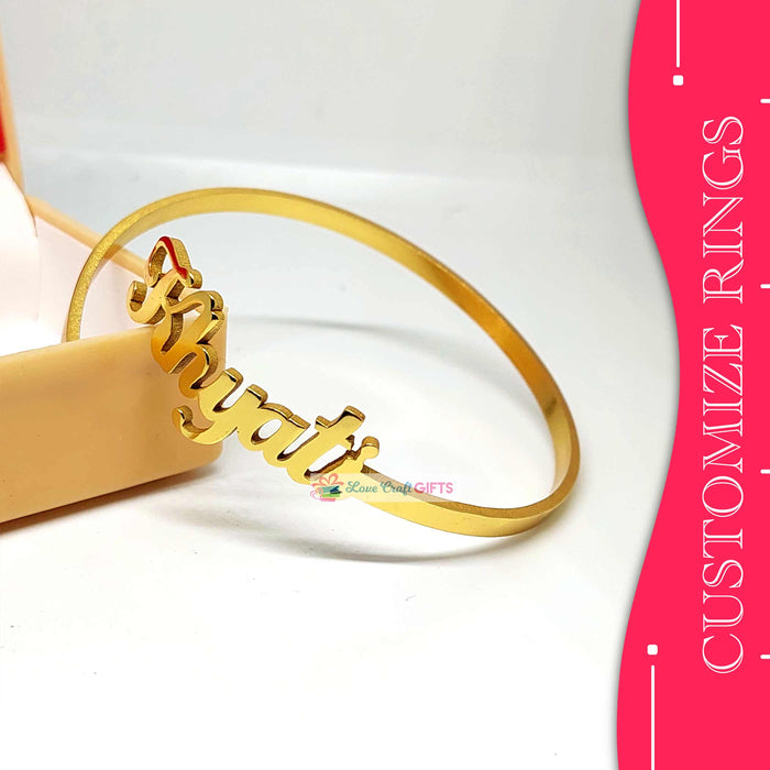 CUSTOMIZE NAME BANGLE | love craft gift