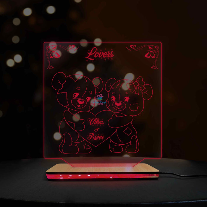 3d Acrylic Multi-Colored Teddy LED Lamp