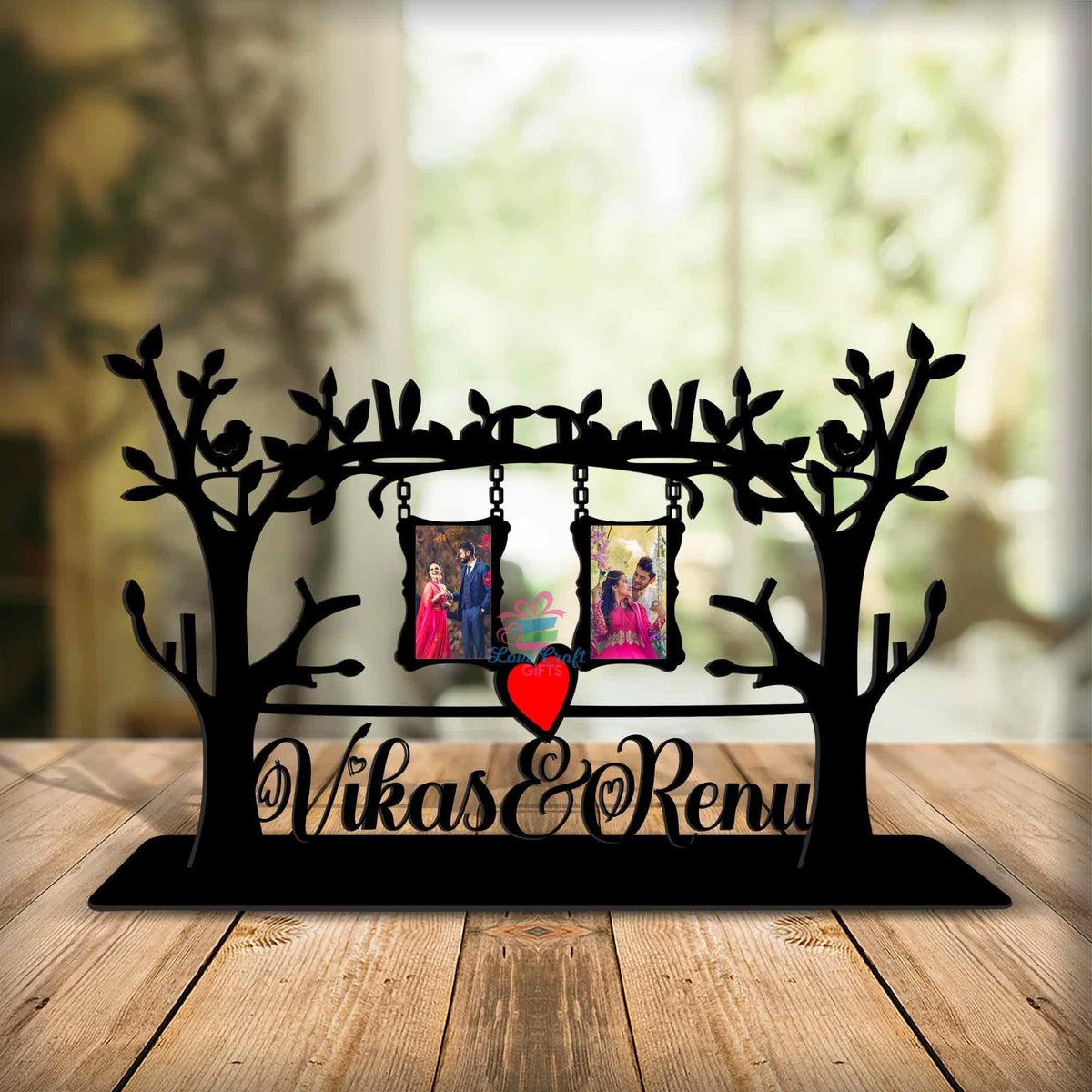 Couple Wooden Photo Table Top | Love Craft Gift